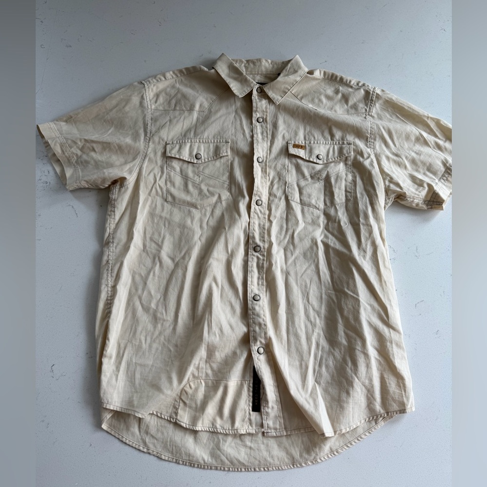 Men's Howler Bros Pearl Snap Short Sleeve Button Up - M